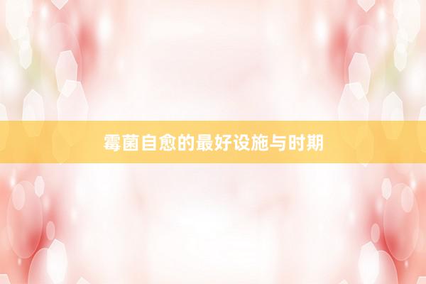 霉菌自愈的最好设施与时期